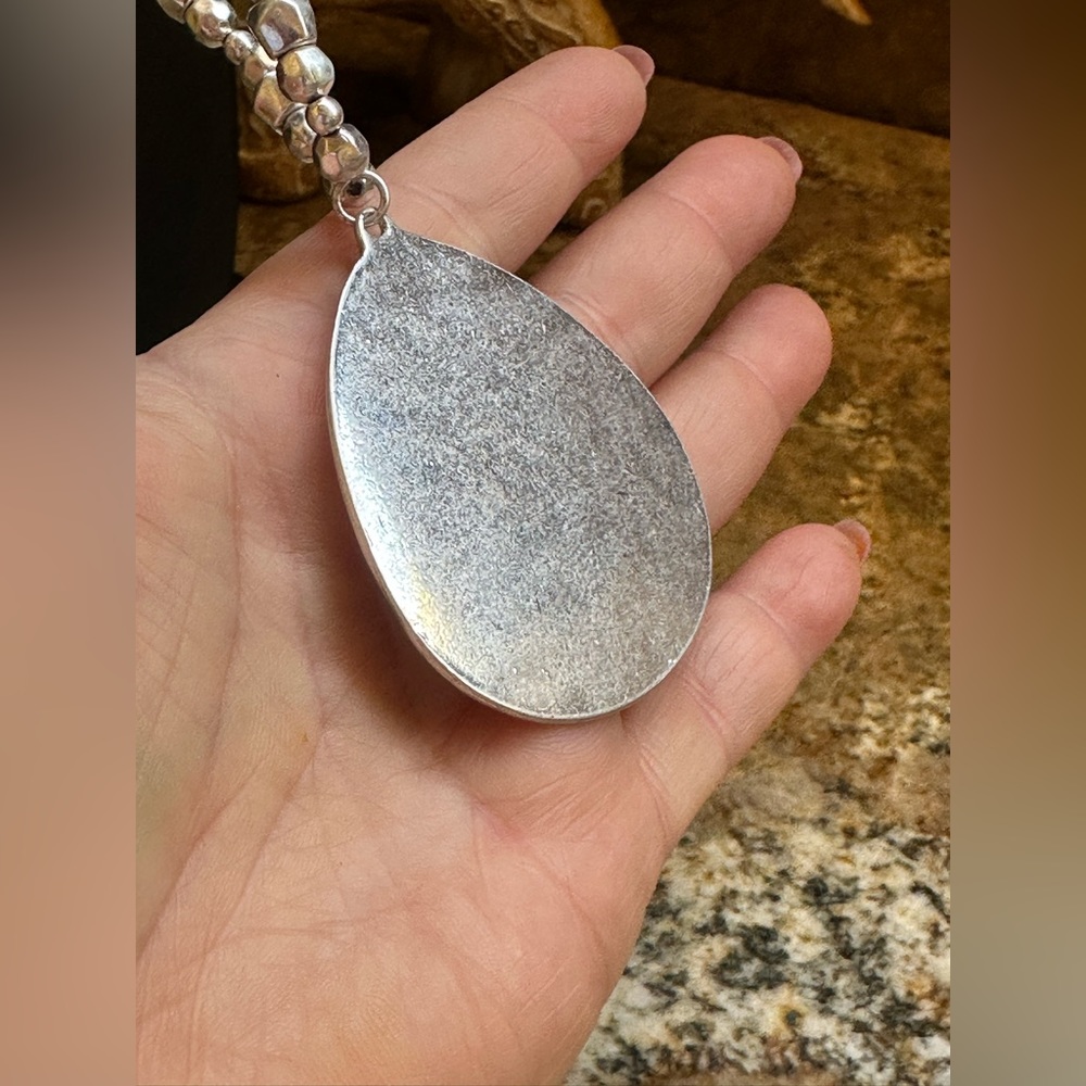 Forever21 Silver Beaded Charm Necklace - Picture 4 of 10